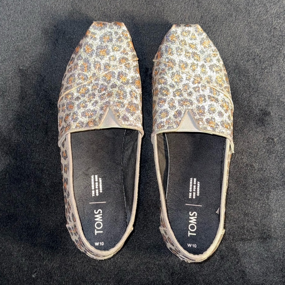 TOMS Leopard Print Sparkle Women's Shoes (10)